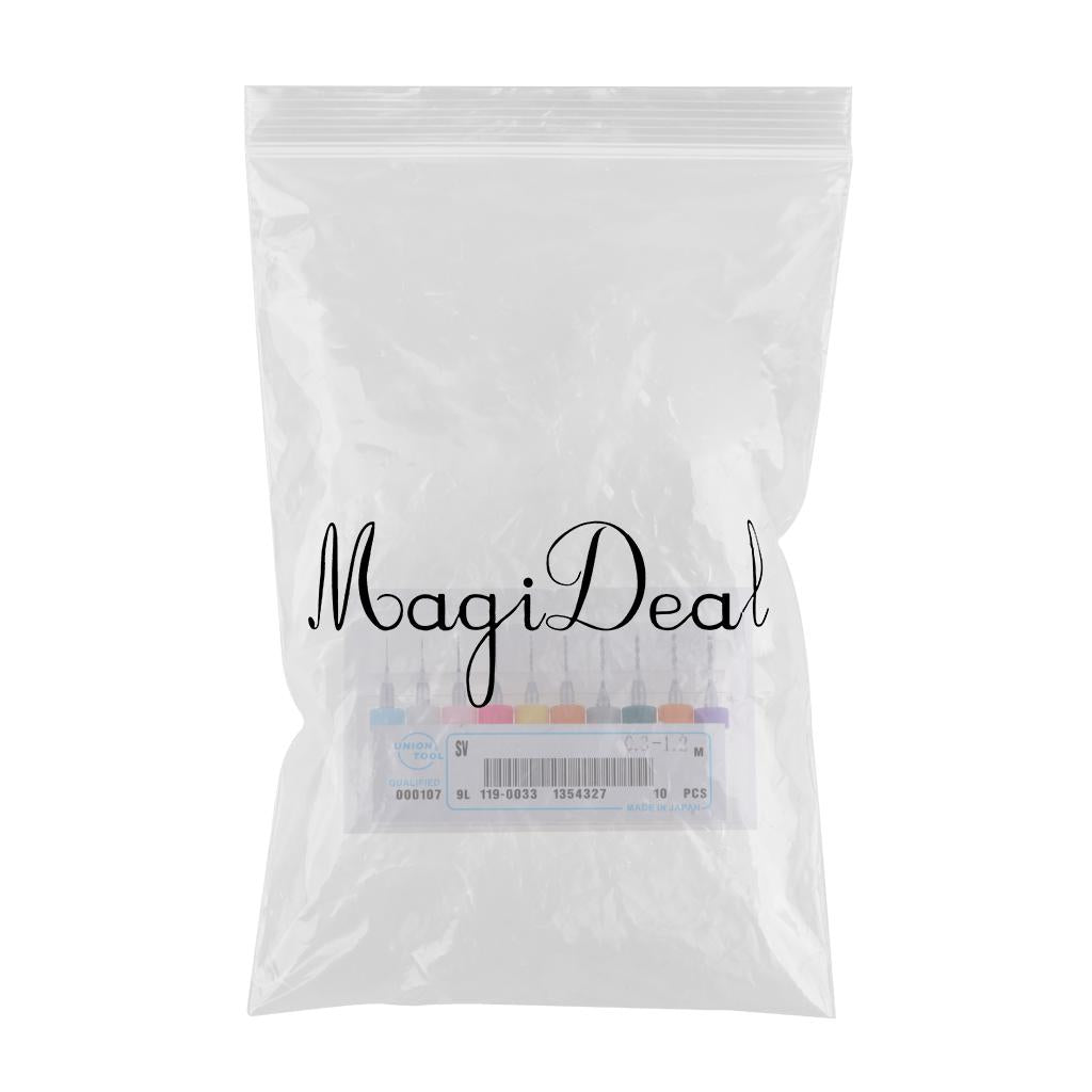 10Pc PCB CNC Print Circuit Board Carbide Micro Drill Bits Set 0.3-1.2mm DC01