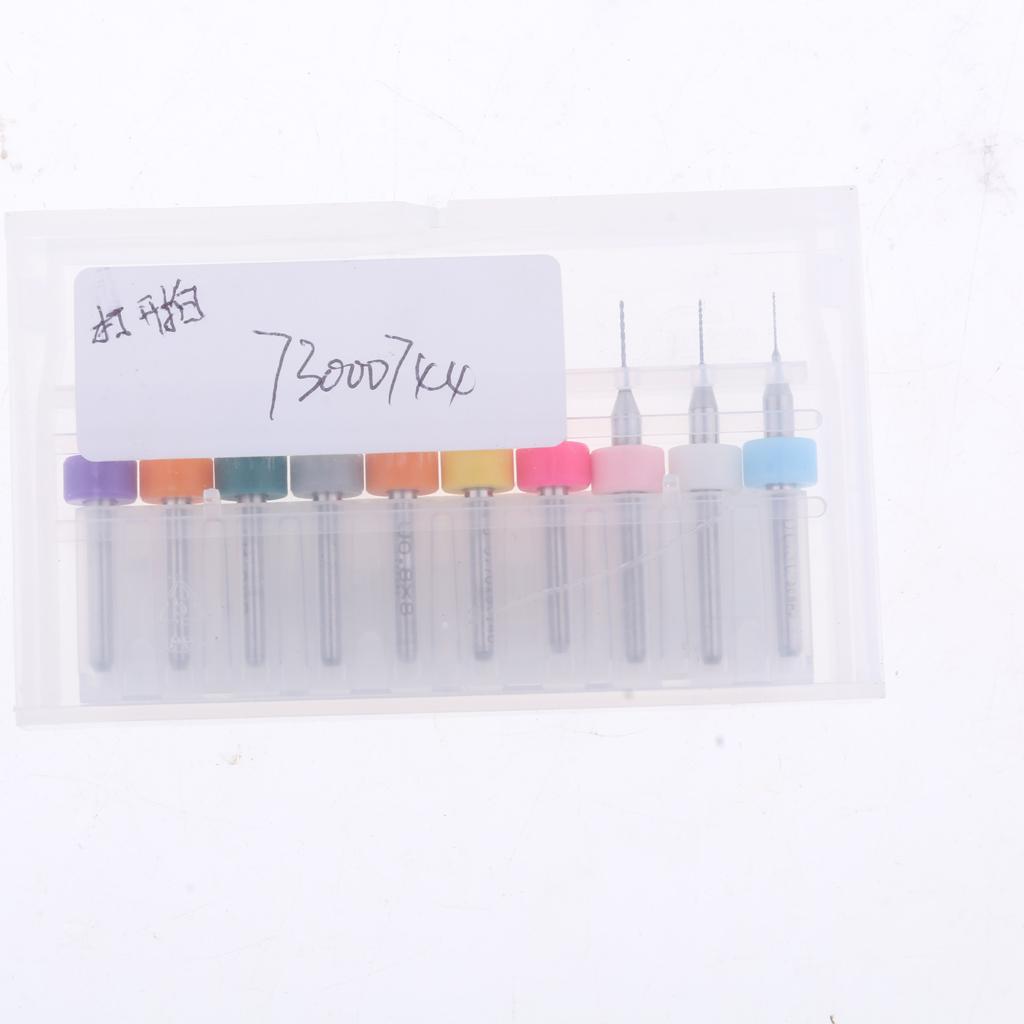 10Pc PCB CNC Print Circuit Board Carbide Micro Drill Bits Set 0.3-1.2mm DC01
