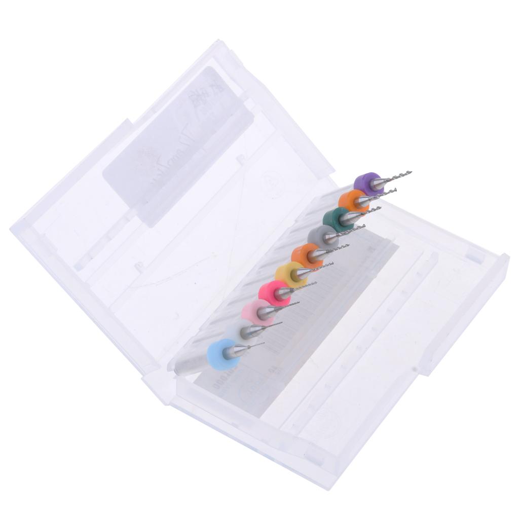 10Pc PCB CNC Print Circuit Board Carbide Micro Drill Bits Set 0.3-1.2mm DC01