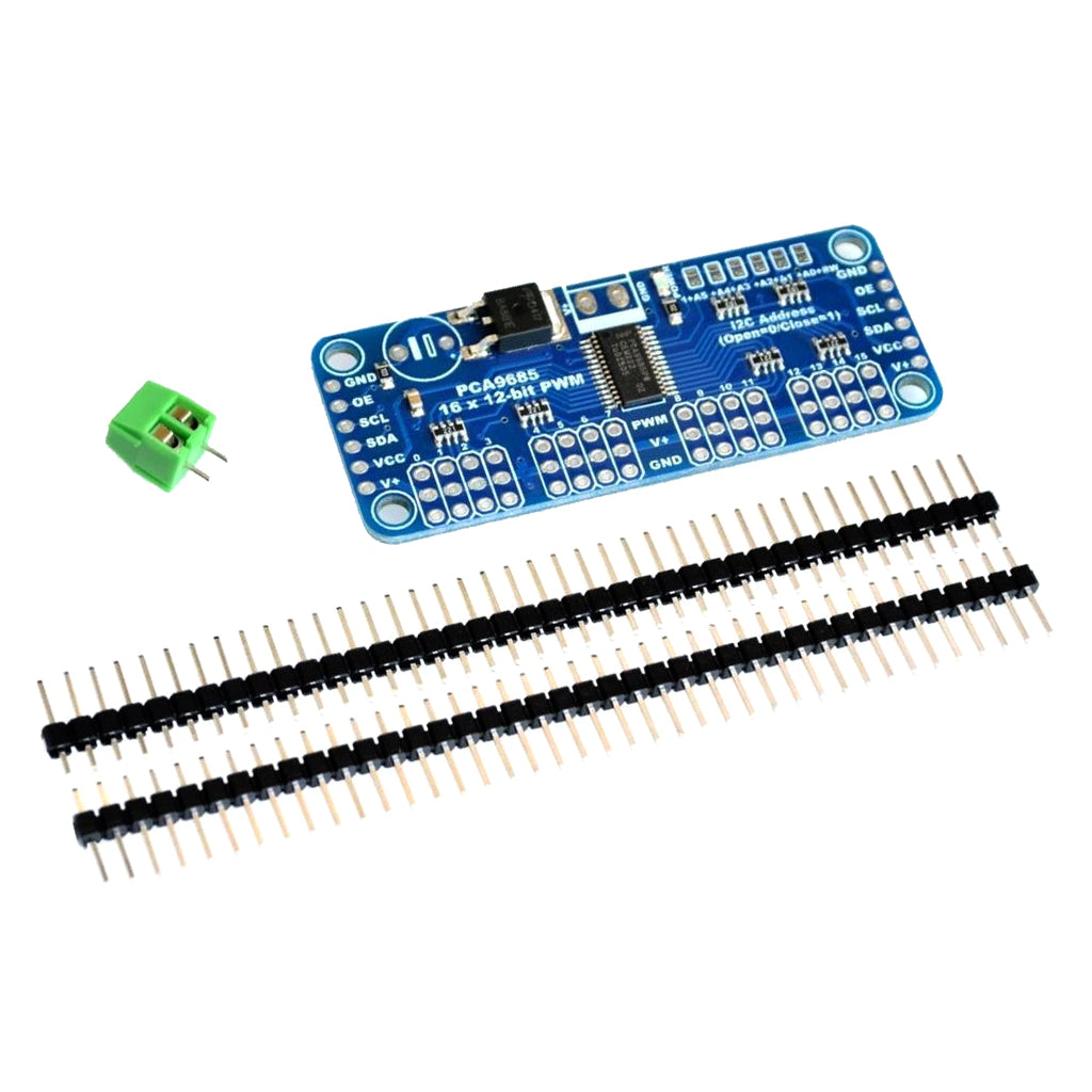 16 Channel 12-bit PWM Servo Motor Driver Shield Board I2C Module for Arduino withP IN