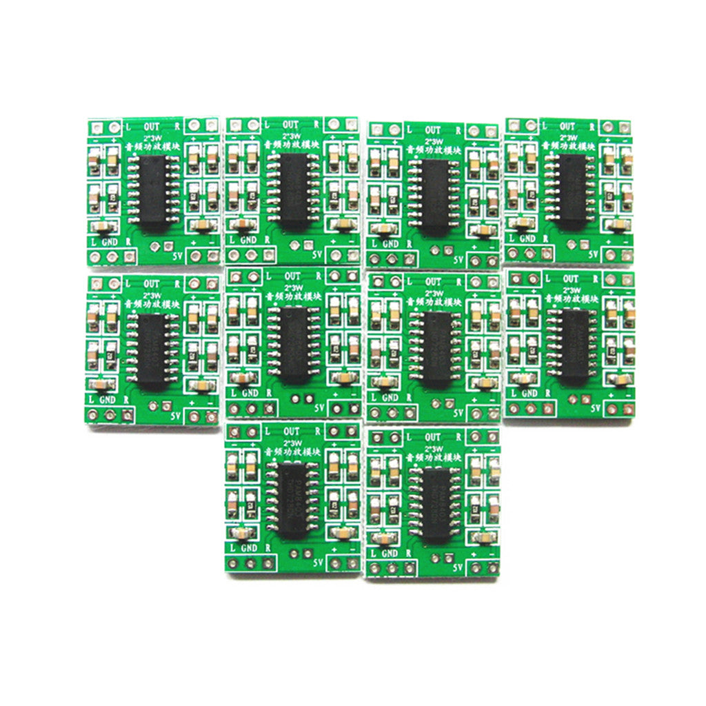 10PCS 2-CH 2 x 3W PAM8403 Class D Digital Power Audio Amplifier Board USB DC