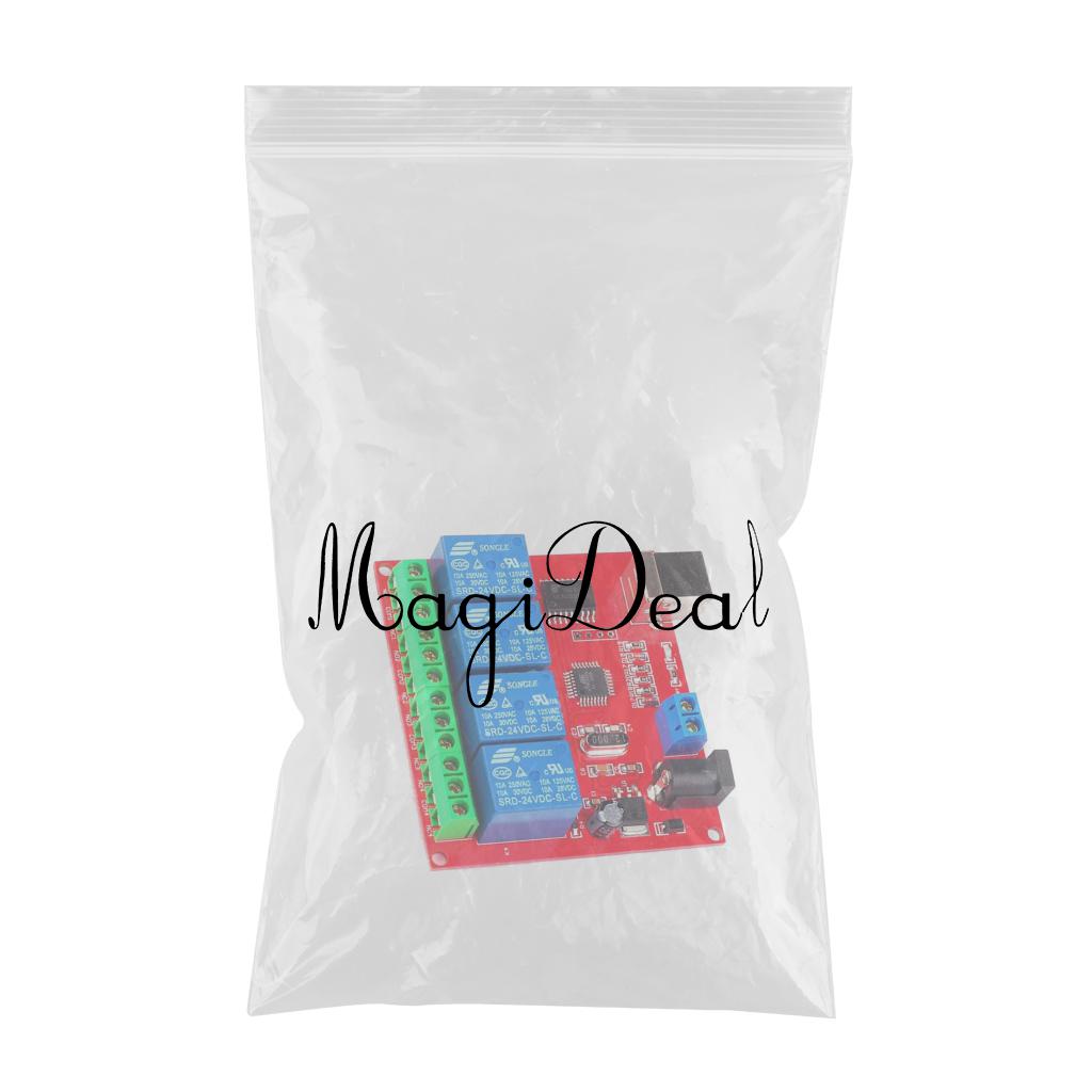 4-way 24V Computer PC Intelligent USB Control Switch Drive Free Relay Module