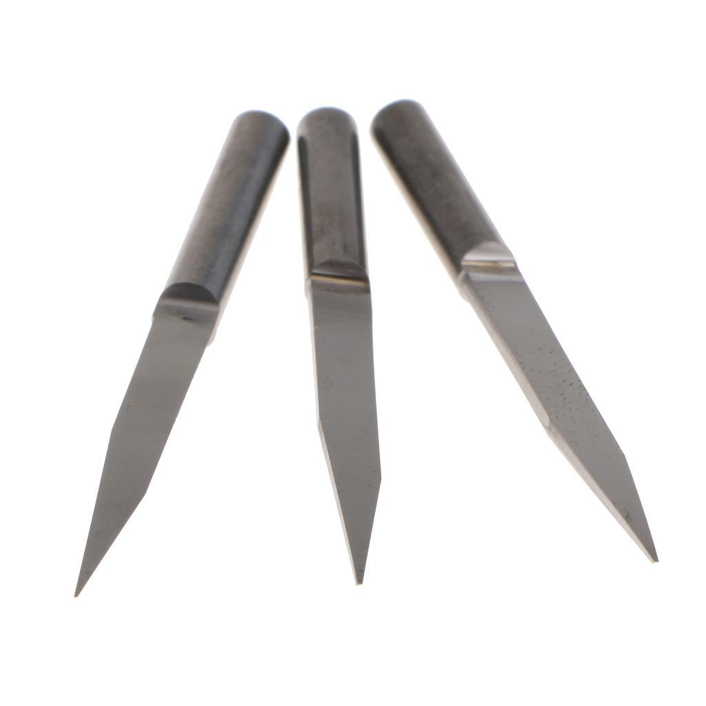 10 Piece 4mm Wood Milling Carving Cutter Flat Cutter Carved 15 Degree 0.1mm