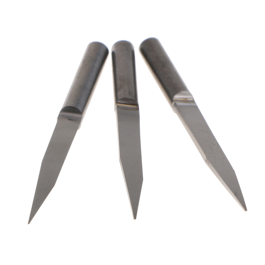 10 Piece 4mm Wood Milling Carving Cutter Flat Cutter Carved 15 Degree 0.3mm