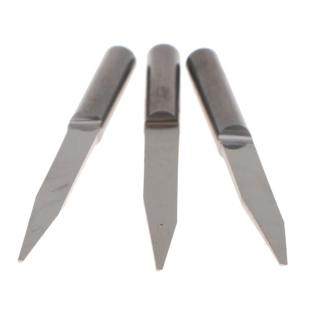 10 Piece 4mm Wood Milling Carving Cutter Flat Cutter Carved 15 Degree 0.6mm