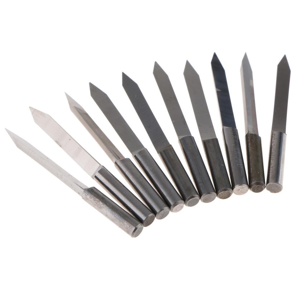 10 Pieces 4mm Wood Milling Carving Cutter Flat Knife Carved 35 Degree 0.4mm