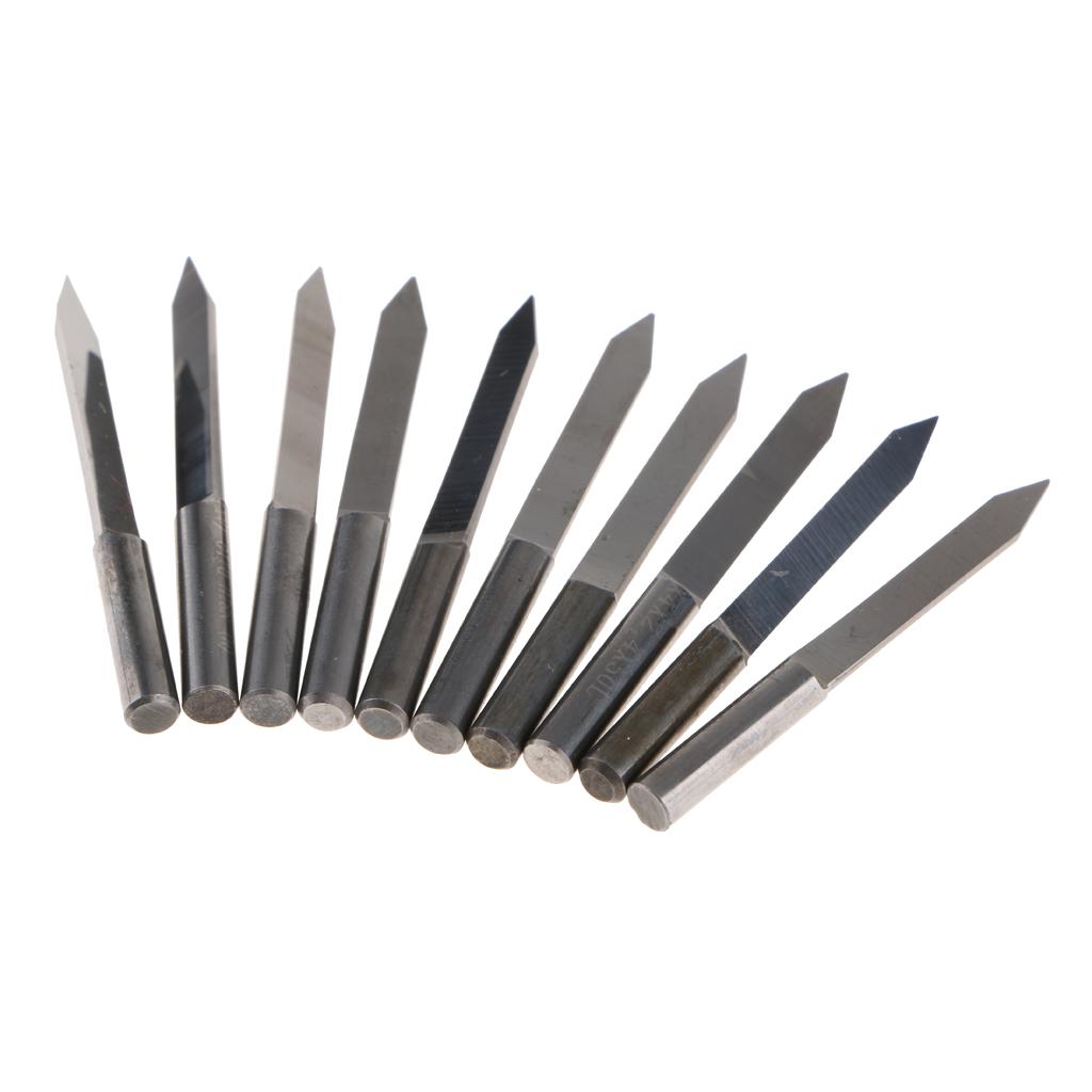 10 Pieces 4mm Wood Milling Carving Cutter Flat Knife Carved 35 Degree 0.4mm