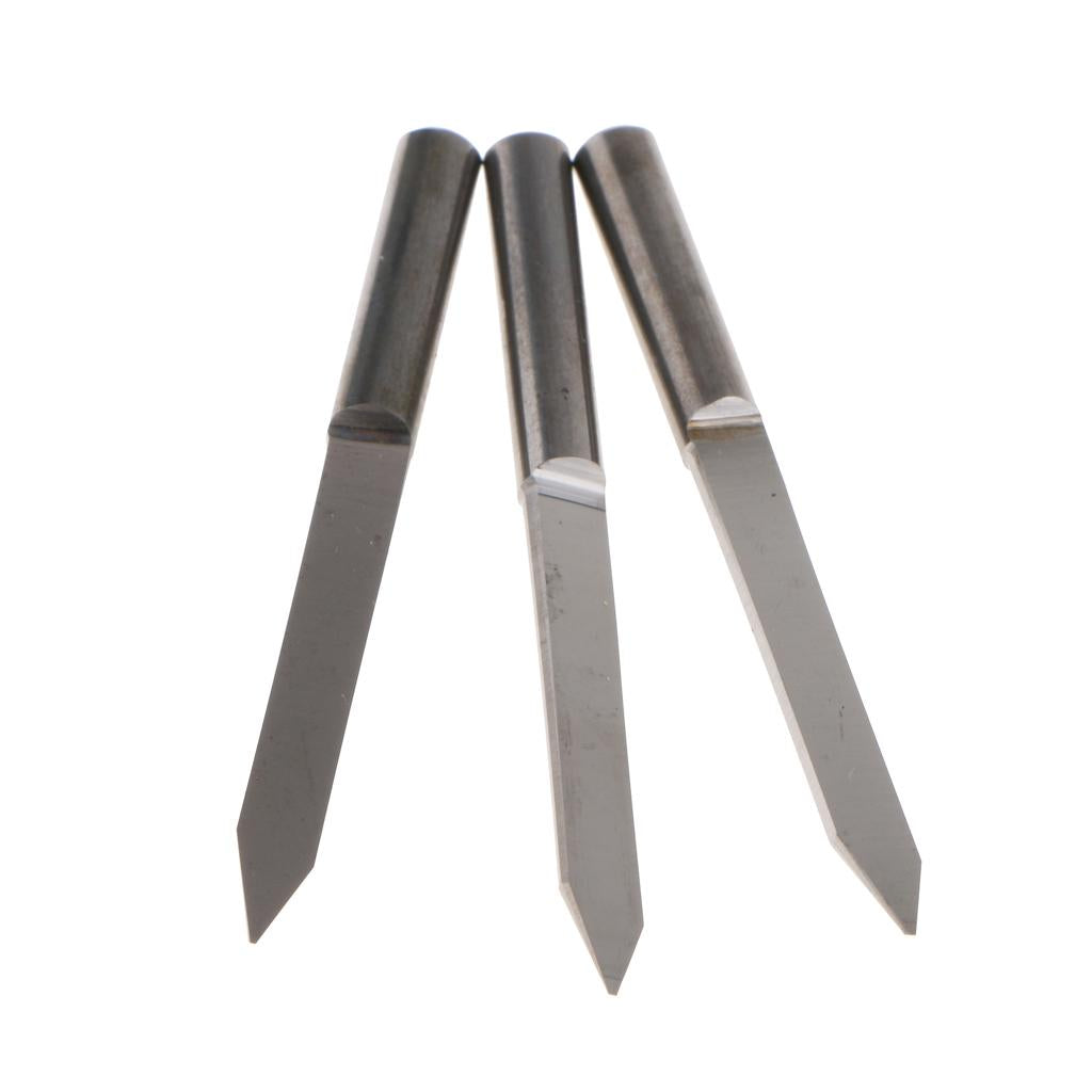 10 Pieces 4mm Wood Milling Carving Cutter Flat Knife Carved 35 Degree 0.4mm