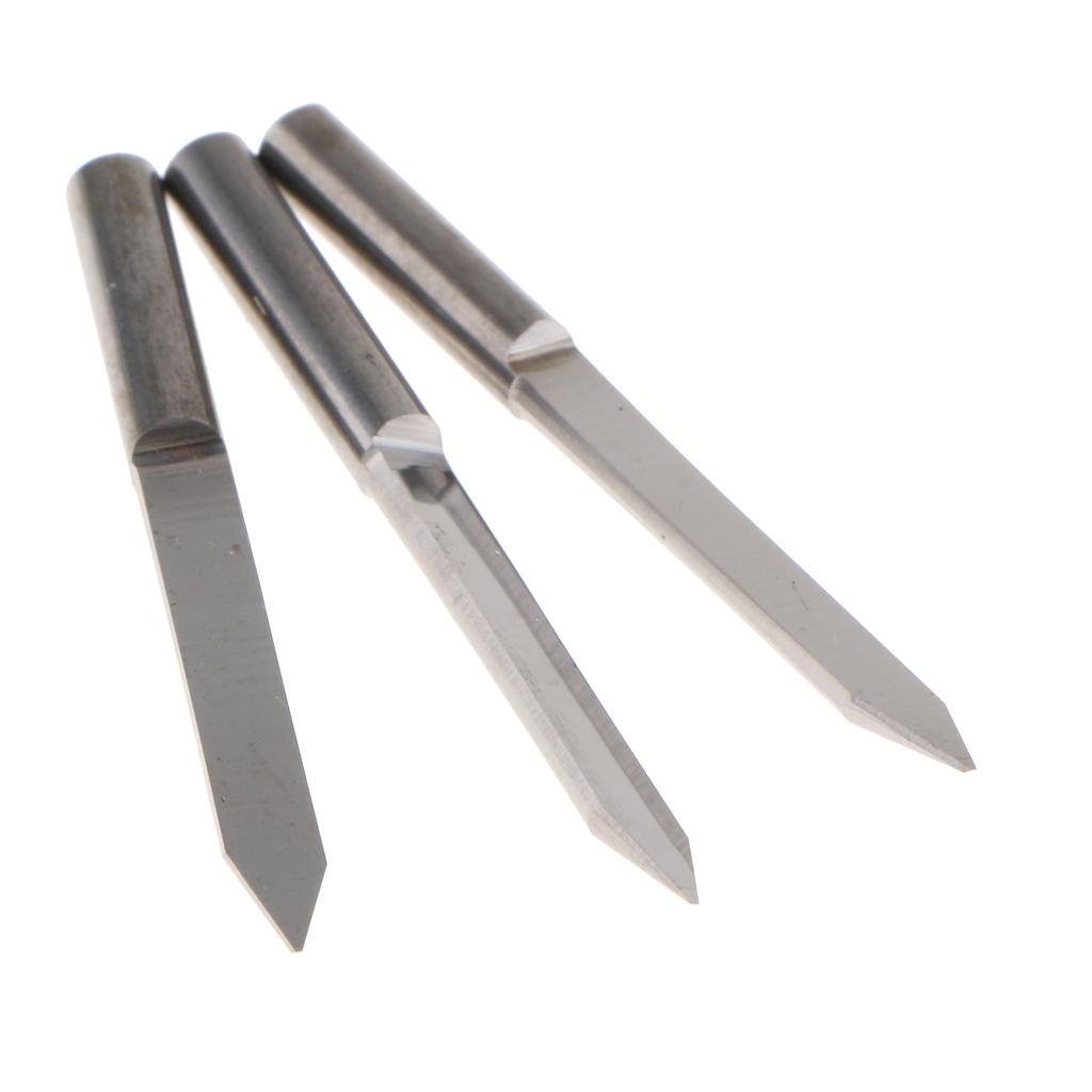 10 Pieces 4mm Wood Milling Carving Cutter Flat Knife Carved 35 Degree 0.4mm