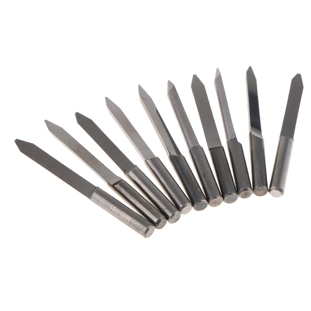 10 Pieces 4mm Wood Milling Carving Cutter Flat Knife Carved 35 Degree 0.5mm