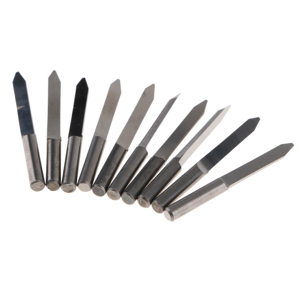 10 Pieces 4mm Wood Milling Carving Cutter Flat Knife Carved 35 Degree 0.5mm
