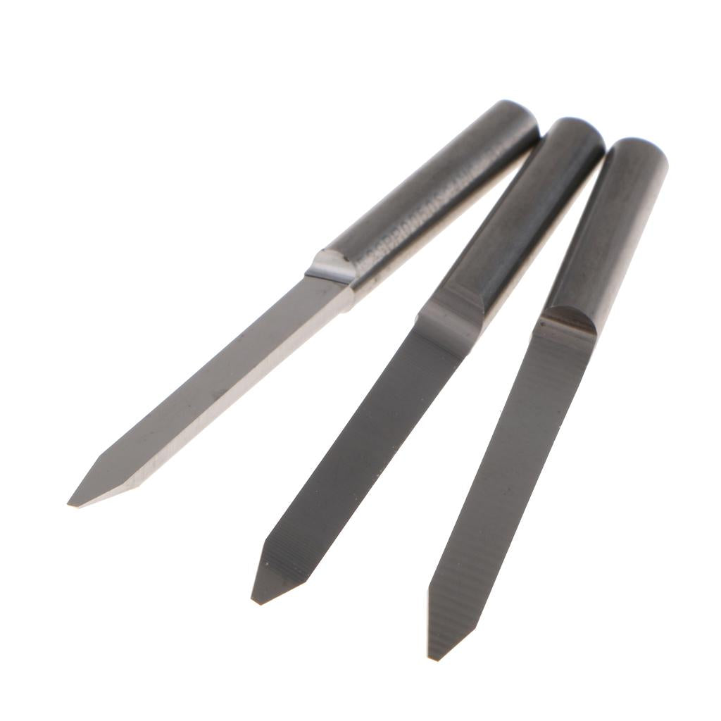 10 Pieces 4mm Wood Milling Carving Cutter Flat Knife Carved 35 Degree 0.8mm