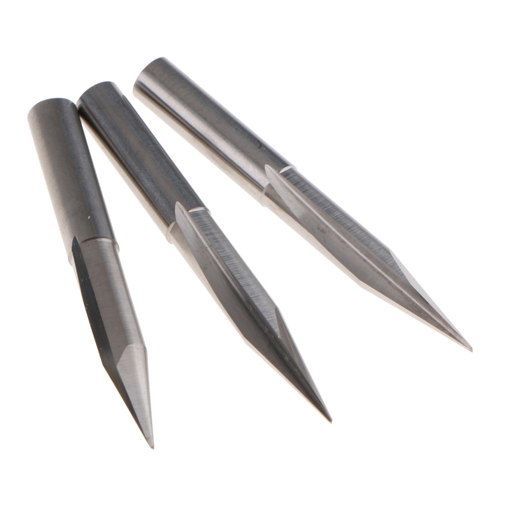10 Pcs Engraving Carving Cutter Computer Carved Tool 50mm 25mm 20degree 0.5