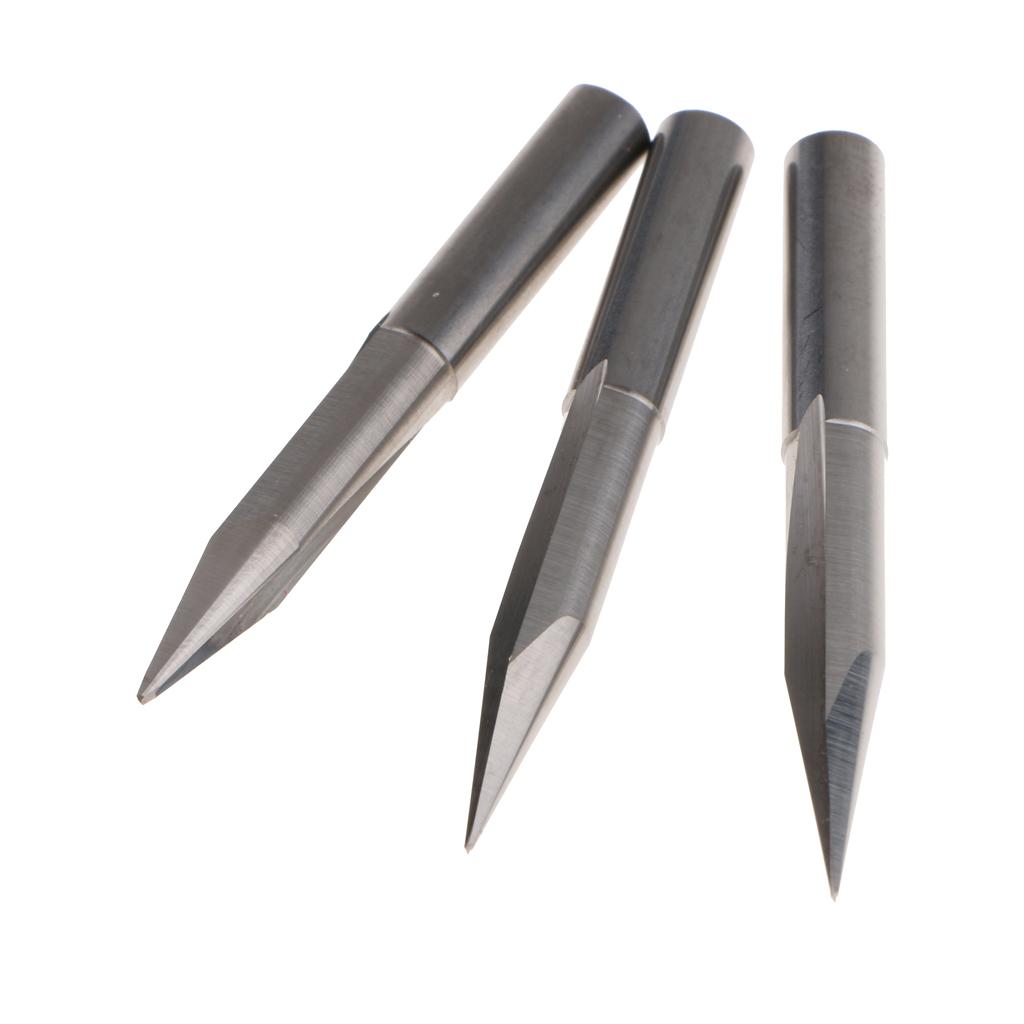 10 Pcs Engraving Carving Cutter Computer Carved Tool 50mm 25mm 20degree 0.5