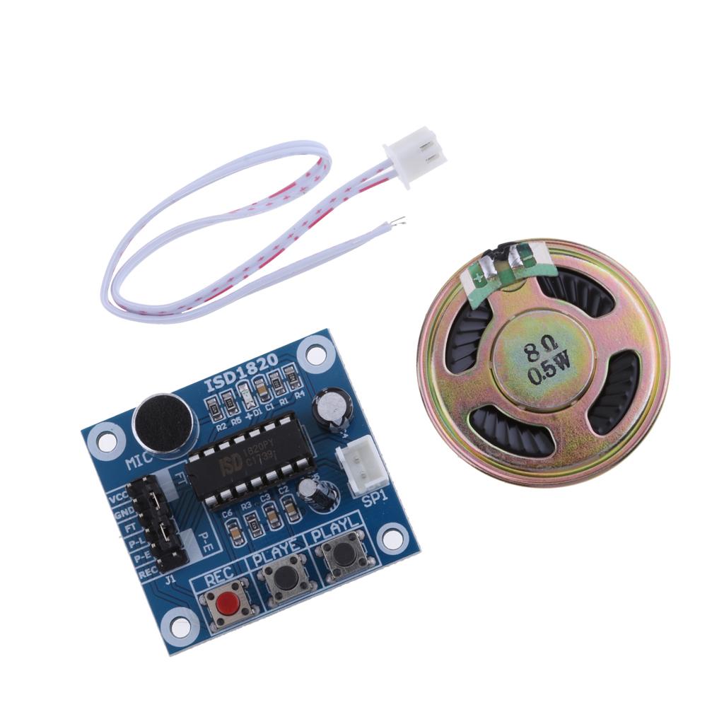 ISD1820 Sound Voice Recording Playback Module +0.5W Loudspeaker + Cable