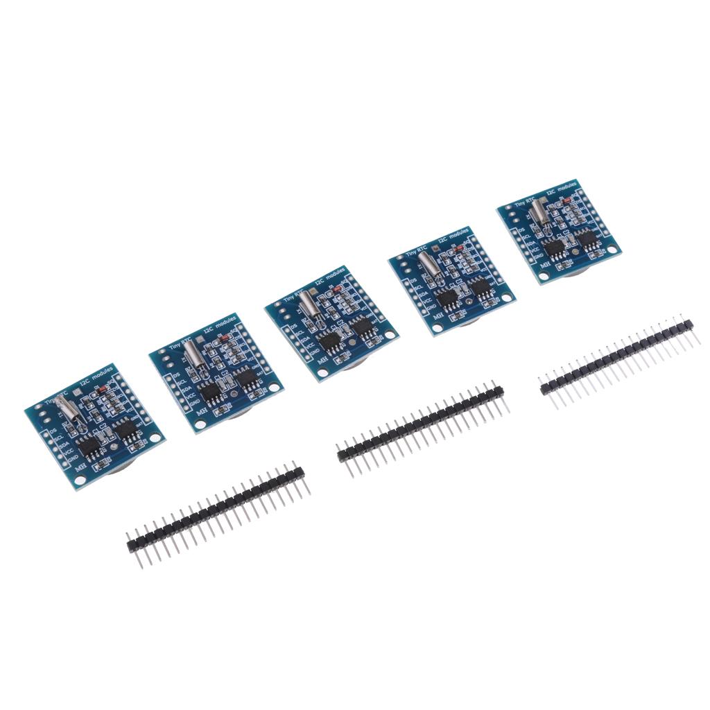 5PCS I2C Tiny RTC DS1307 Real Time Clock Module AT24C32 Board for Arduino