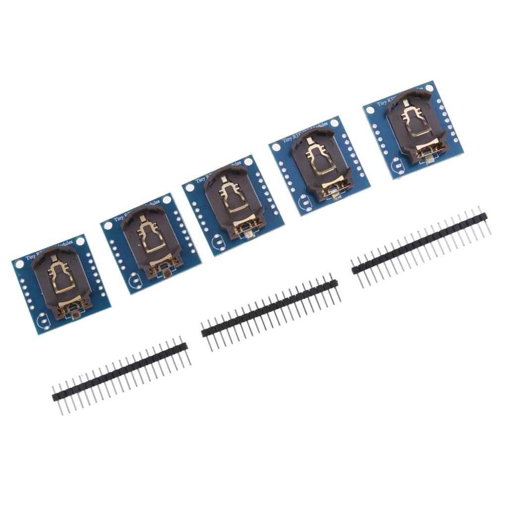 5PCS I2C Tiny RTC DS1307 Real Time Clock Module AT24C32 Board for Arduino