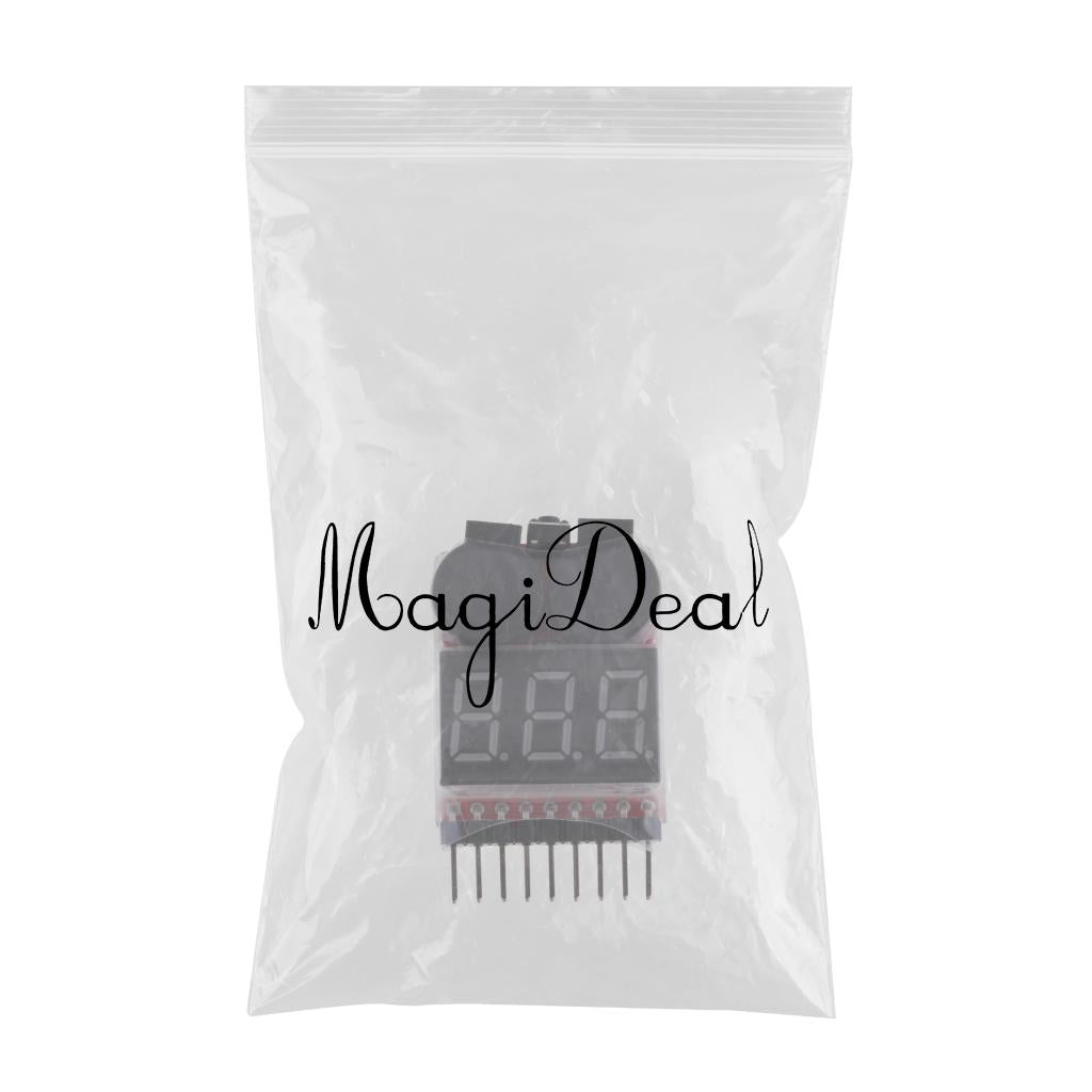 RC Lipo Battery Low Voltage Alarm 1S-8S Buzzer Indicator Tester LED