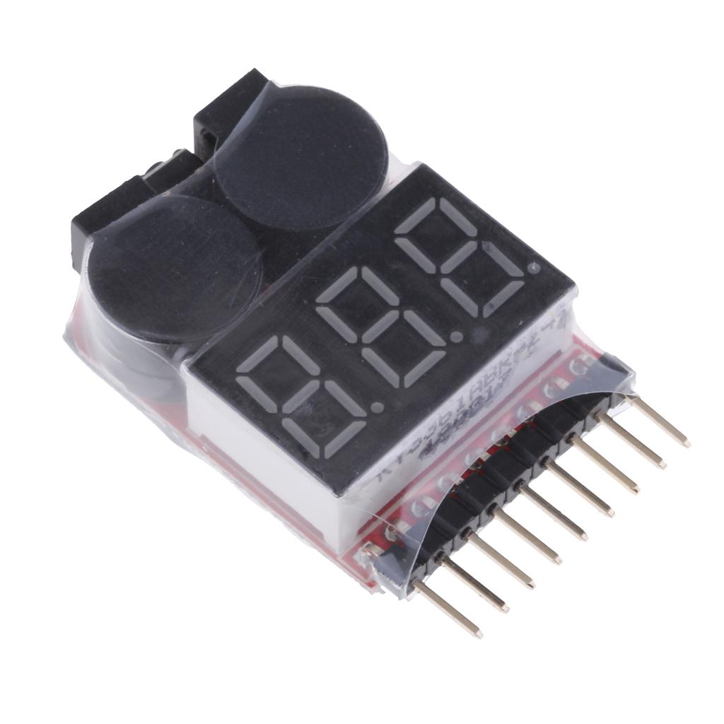 RC Lipo Battery Low Voltage Alarm 1S-8S Buzzer Indicator Tester LED