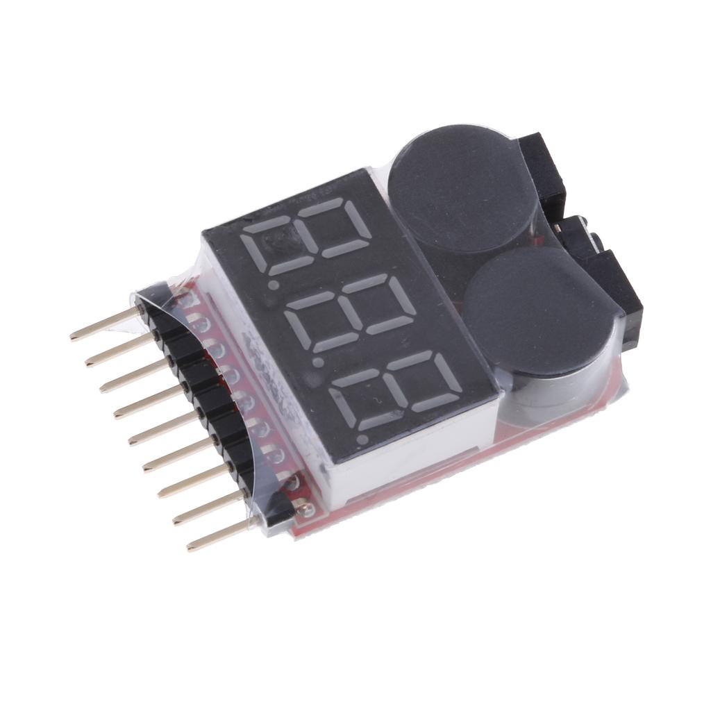 RC Lipo Battery Low Voltage Alarm 1S-8S Buzzer Indicator Tester LED