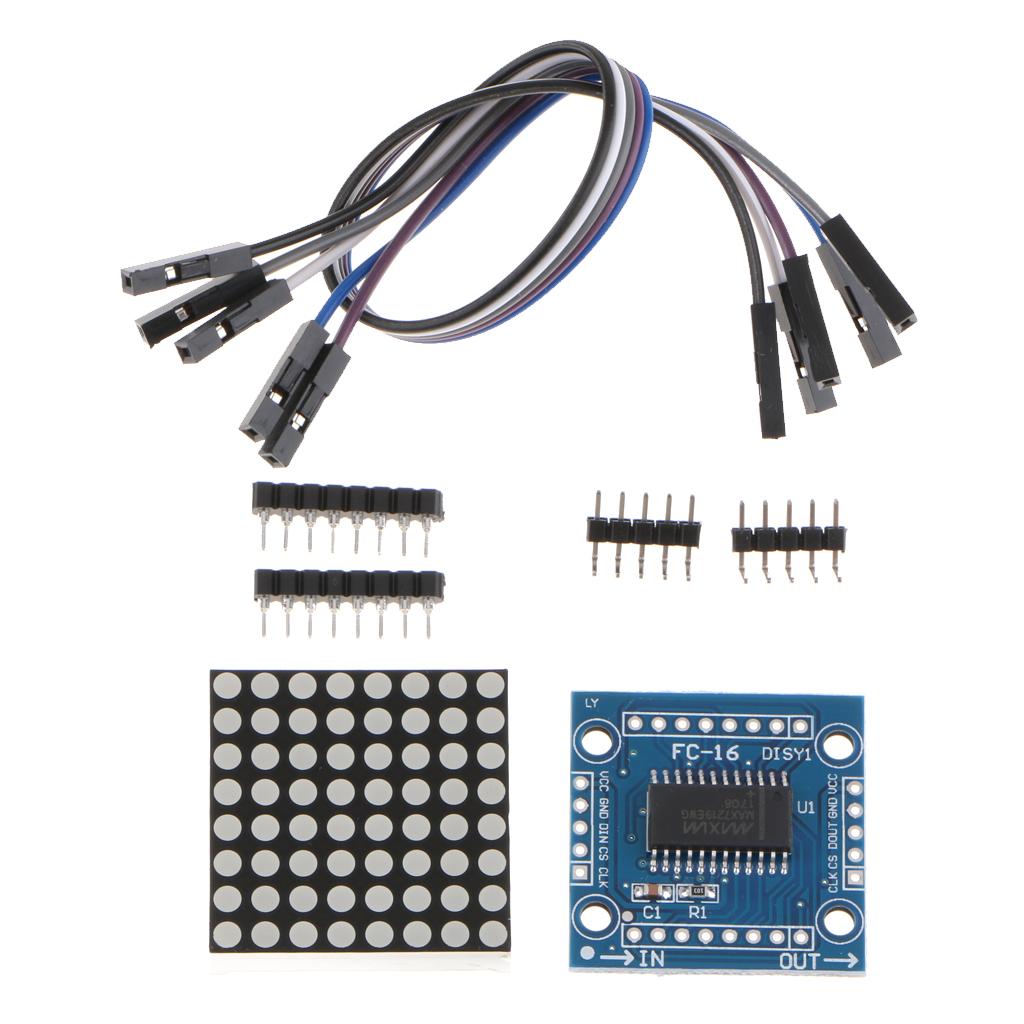 MAX7219 8x8 Dot Matrix LED Display Module MCU Control DIY Kit for Arduino