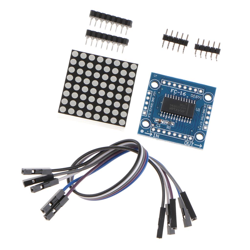 MAX7219 8x8 Dot Matrix LED Display Module MCU Control DIY Kit for Arduino