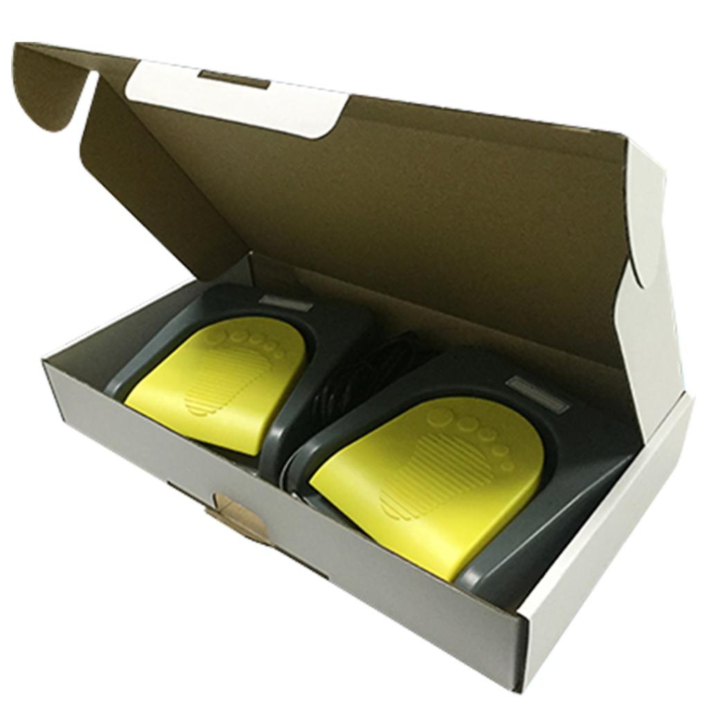 PC USB Double 2 Foot Control Pedal Game Multimedia Yellow pedal + gray base