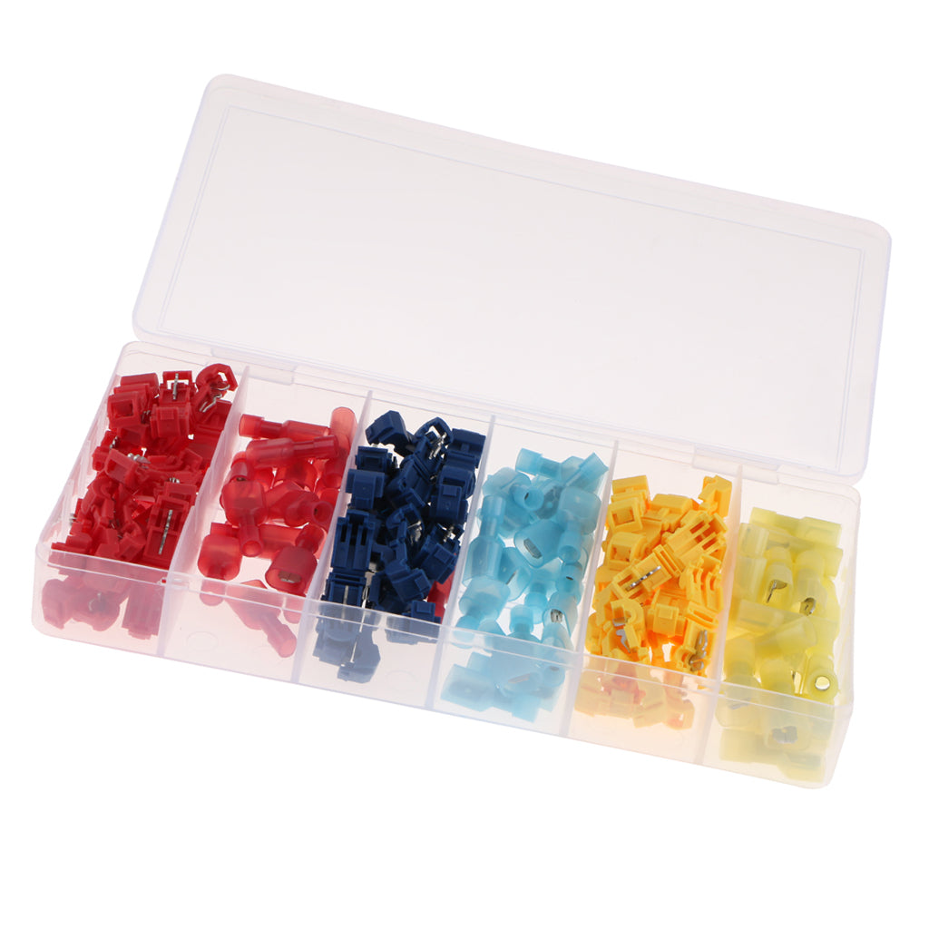 120Pcs T-Tap and Male Insulated Wire Quick Splice Terminal Connectors Kits