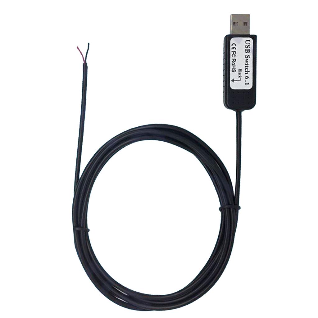 USB Switch 2M 2 Core USB On/Off Power Custom Switch Cable Black DIY Kits