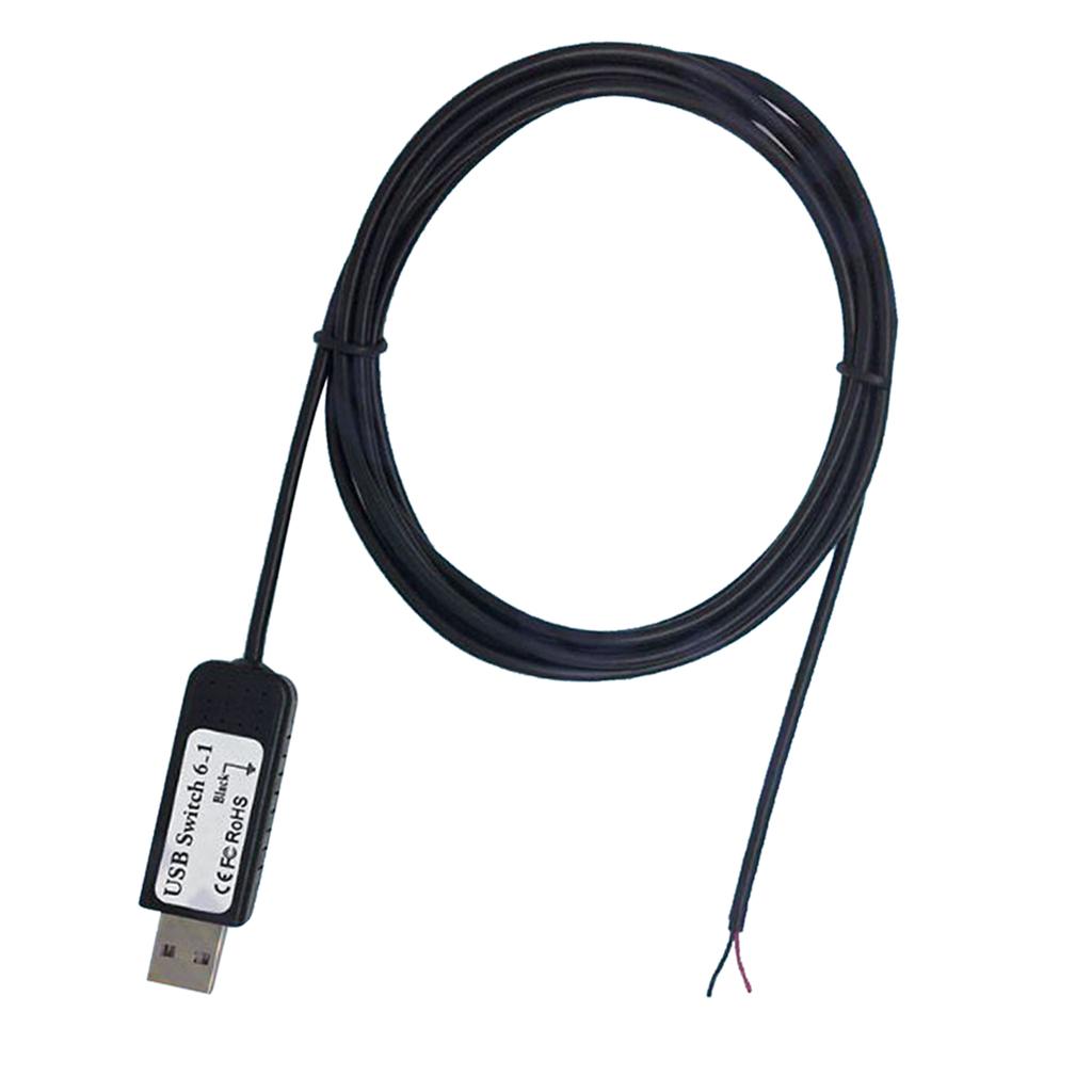 USB Switch 2M 2 Core USB On/Off Power Custom Switch Cable Black DIY Kits