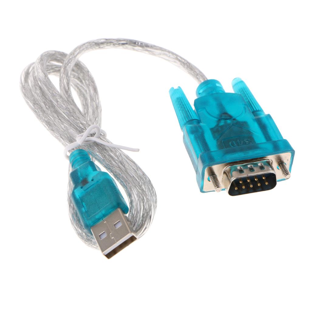 USB to Serial Port RS232 COM Port 9-Pin HL-340 PC Adapter Cable Converter