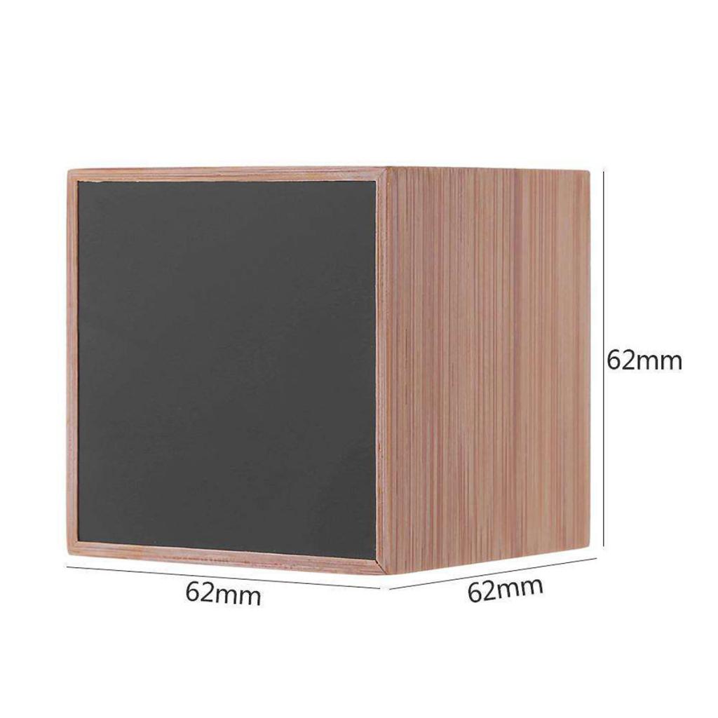 Wood Bamboo Digital Desktop LED Alarm Clock Temperature Sound Control Blue