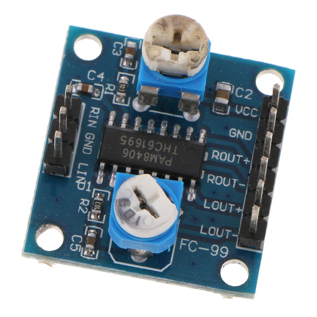 PAM8406 Digital Power Amplifier Board Volume Potentiometer Stereo 5W+5W