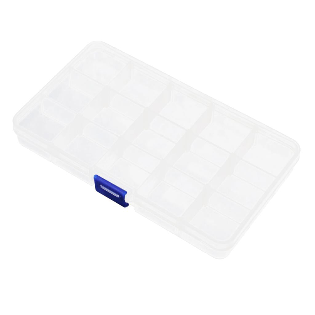 1pcs Detachable 15 Slots Plastic Components Tool Storage Cases Boxes