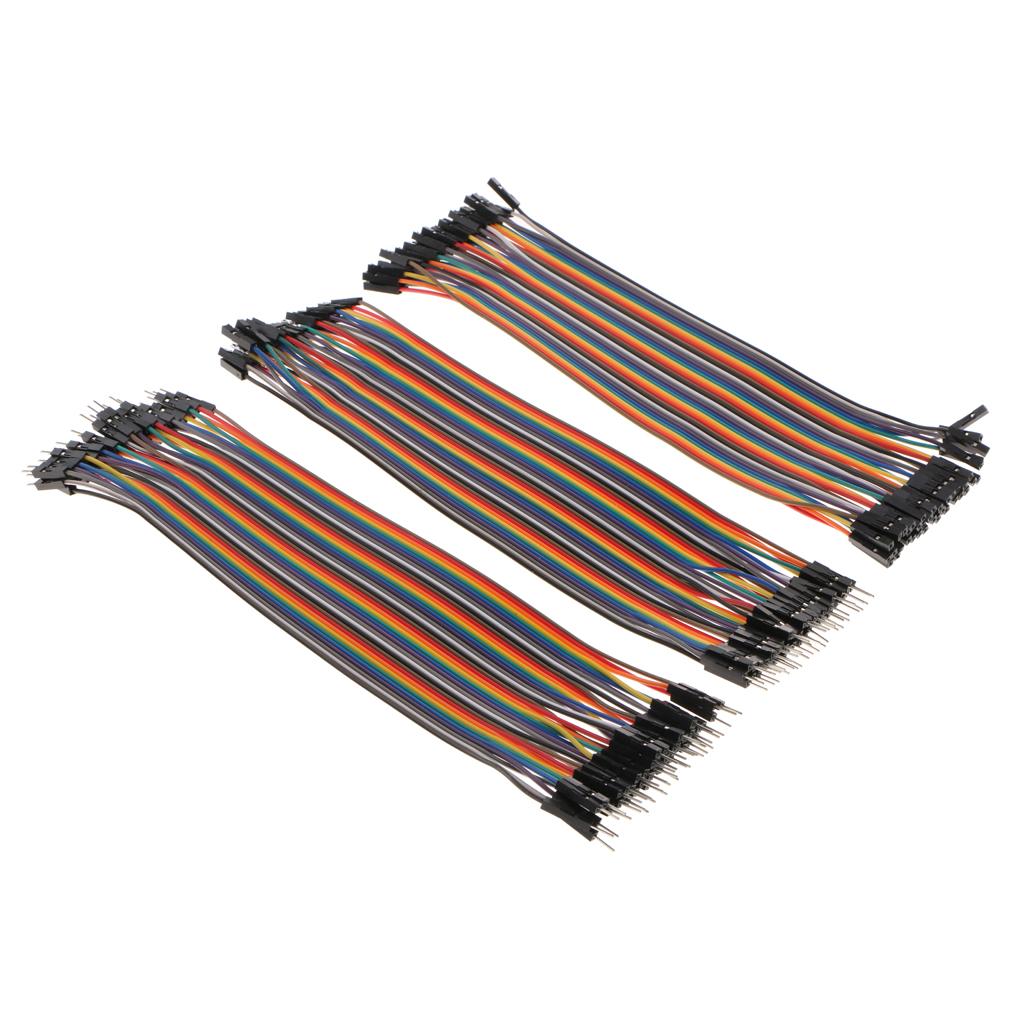 3pcs 21cm 40Pin Male To Male To Female To Female Jumper Wire Dupont Cable