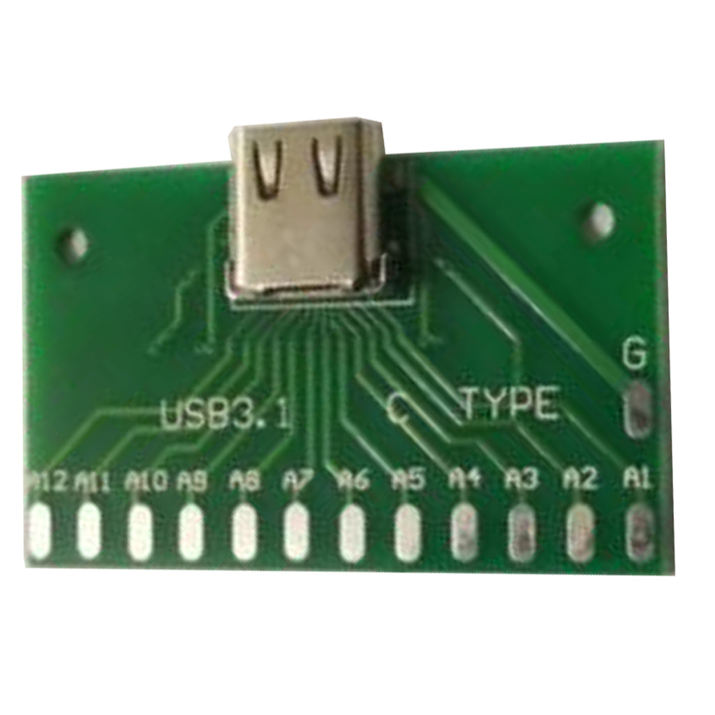 USB 3.1 Type C Connector With PCB Board 24PIN Full Needle Lead Head Fixture