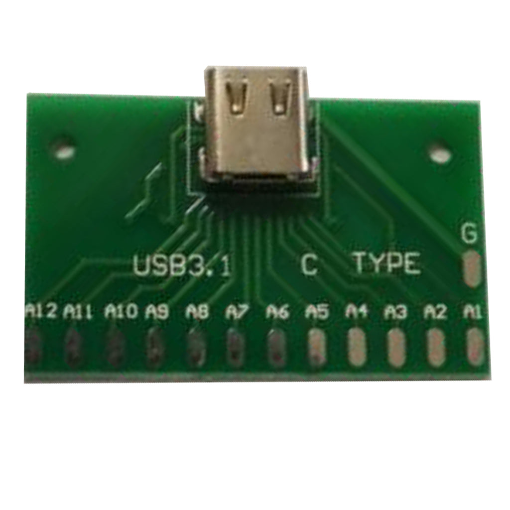 USB 3.1 Type C Connector With PCB Board 24PIN Full Needle Lead Head Fixture