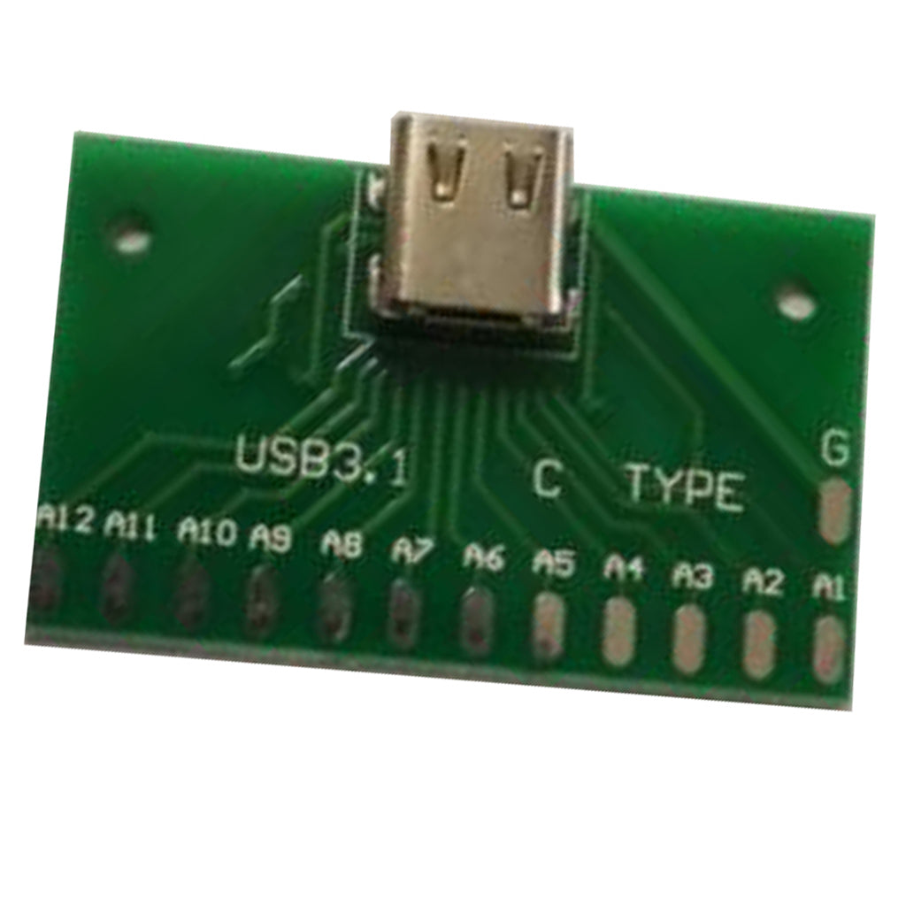 USB 3.1 Type C Connector With PCB Board 24PIN Full Needle Lead Head Fixture