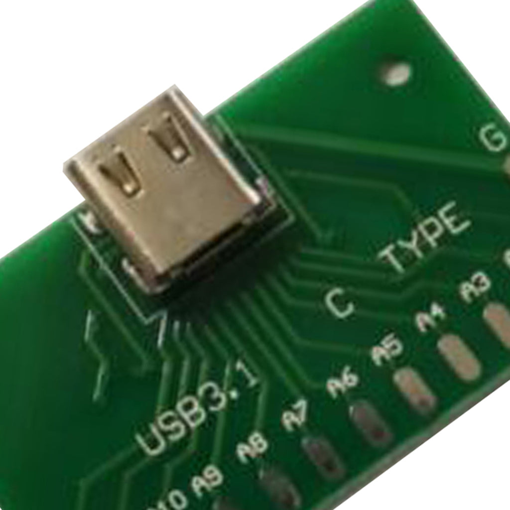 USB 3.1 Type C Connector With PCB Board 24PIN Full Needle Lead Head Fixture