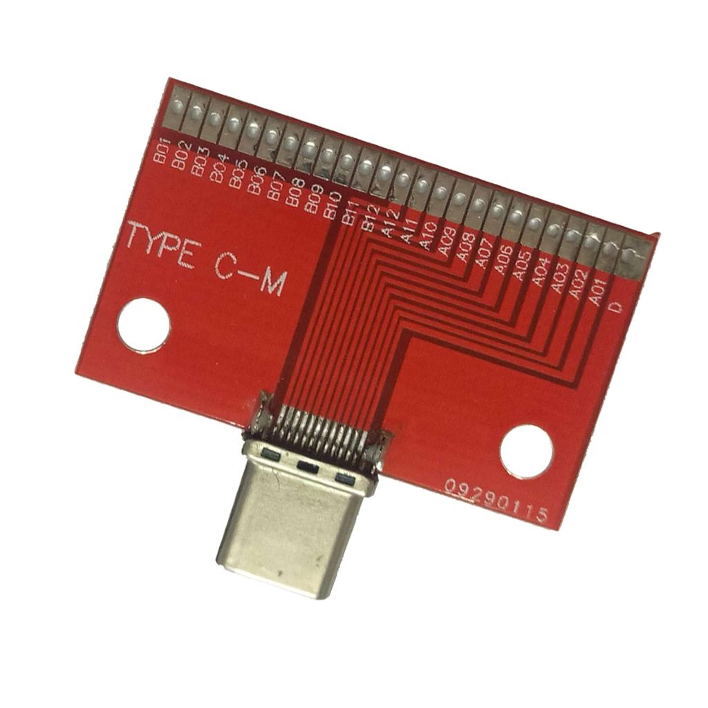 USB3.1 Type C Test Male Plug Socket Connector Adapter Module with PCB Board
