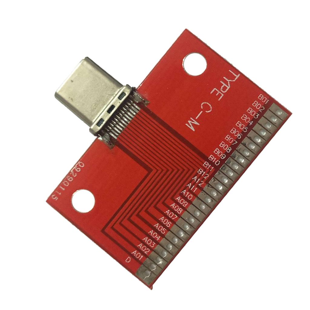 USB3.1 Type C Test Male Plug Socket Connector Adapter Module with PCB Board