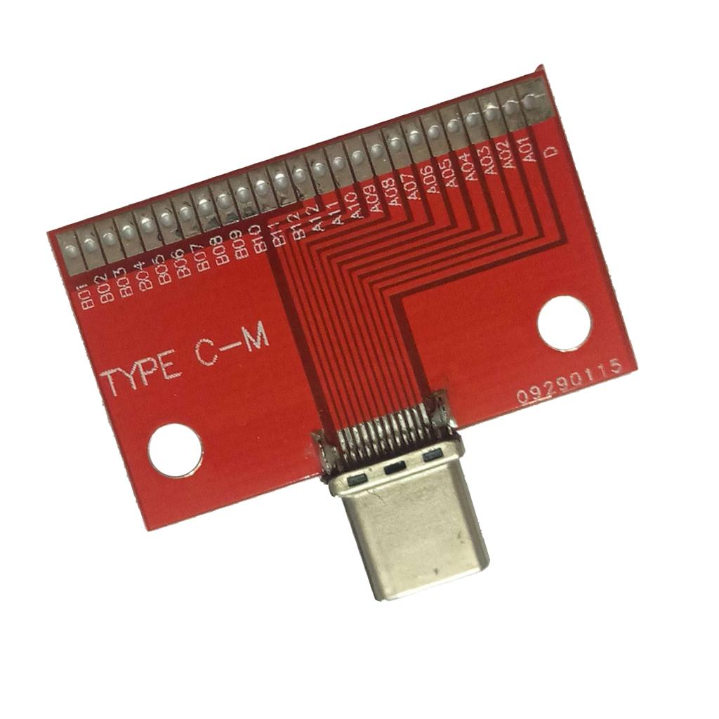 USB3.1 Type C Test Male Plug Socket Connector Adapter Module with PCB Board