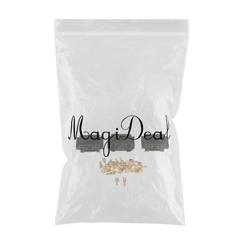 3pcs Automotive Auto Relay Double Socket 40A 10PIN with 30pcs Terminals