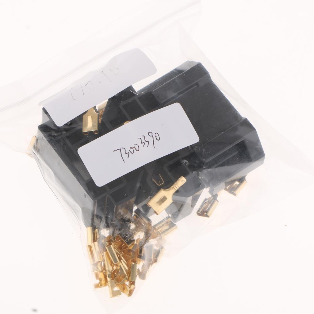 3pcs Automotive Auto Relay Double Socket 40A 10PIN with 30pcs Terminals