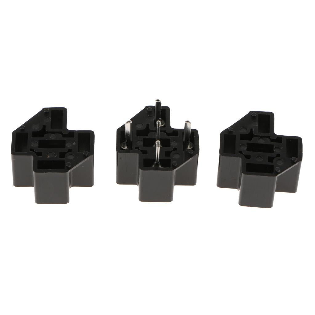 3pcs Automotive Auto Relay Double Socket 40A 5PIN with 15pcs Terminals ZT603