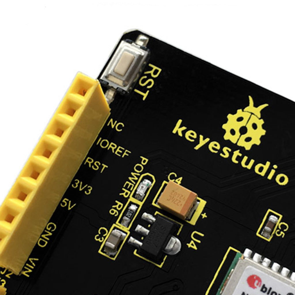Keyestudio GPS Shield With SD Slot +Antenna For Arduino UNO R3