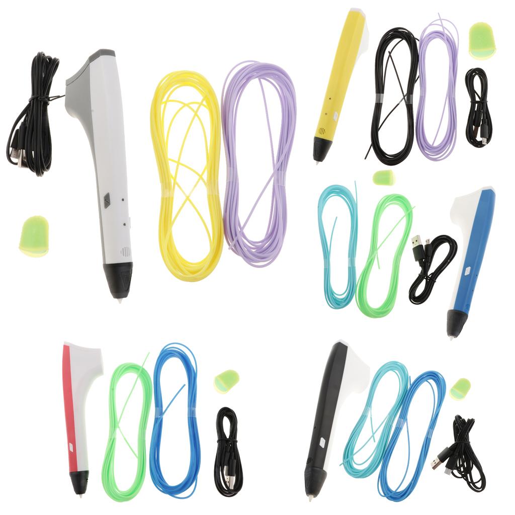 3D Printing Drawing Pen Crafts Modeling PLA/PCL Filament LED Display White