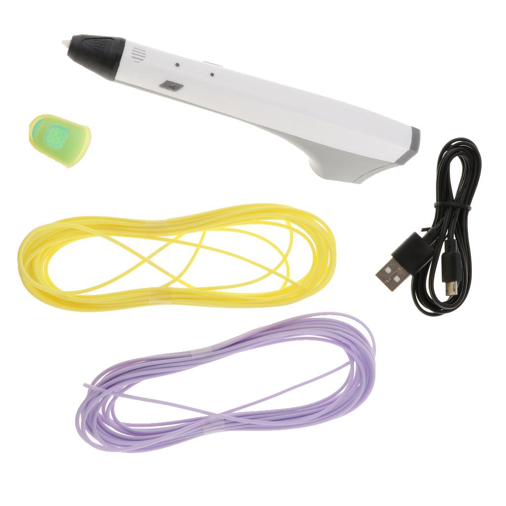 3D Printing Drawing Pen Crafts Modeling PLA/PCL Filament LED Display White
