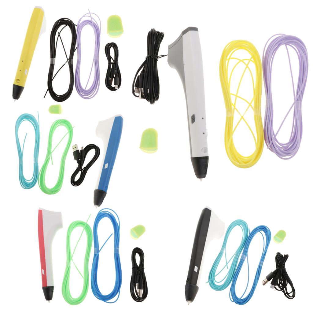 3D Printing Drawing Pen Crafts Modeling PLA/PCL Filament LED Display White