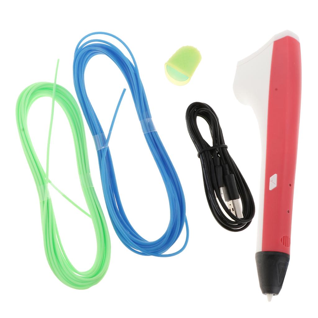 3D Printing Drawing Pen Crafts Modeling PLA/PCL Filament LED Display Red